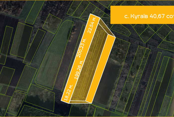 Продаж ділянки в с.Кугаїв 40,67сот