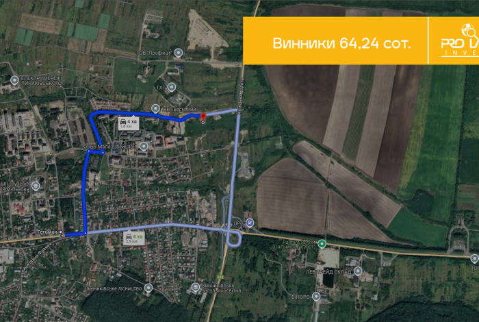 Продаж ділянки в Винниках 64,27сот